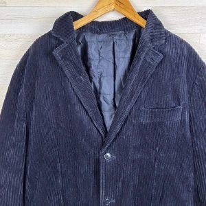 Chaqueta vintage años 80’ pana Azul Marino estilo clásico